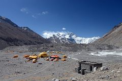39 Mount Everest North Face Base Camp 5160m With Changzheng Peak, Changtse, Mount Everest, Nuptse Behind The Rongbuk Glacier From Monument Hill
